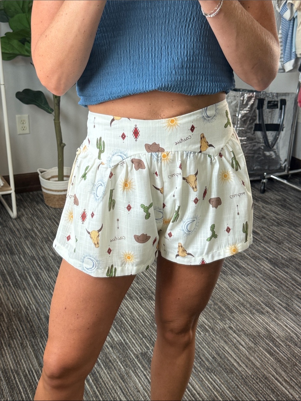 NWT Cream Desert Print Shorts